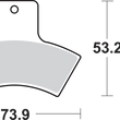 Load image into Gallery viewer, SBS Off-Road Sintered Brake Pads - Polaris - Side View