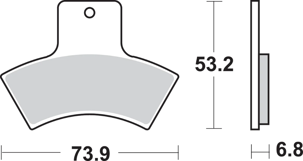 SBS Off-Road Sintered Brake Pads - Polaris - Side View