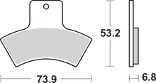 Load image into Gallery viewer, SBS Off-Road Sintered Brake Pads - Polaris - Side View
