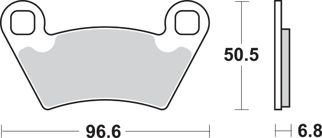 SBS Off-Road Sintered Brake Pads - Polaris - Side View