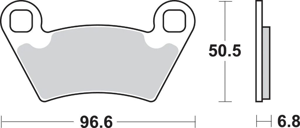 SBS Off-Road Sintered Brake Pads - Polaris - Side View