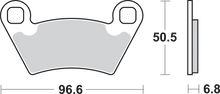 Load image into Gallery viewer, SBS Off-Road Sintered Brake Pads - Polaris - Side View