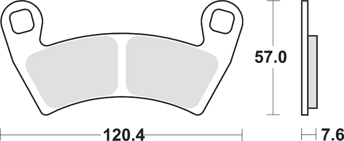 SBS Off-Road Sintered Brake Pads - Polaris - Side View