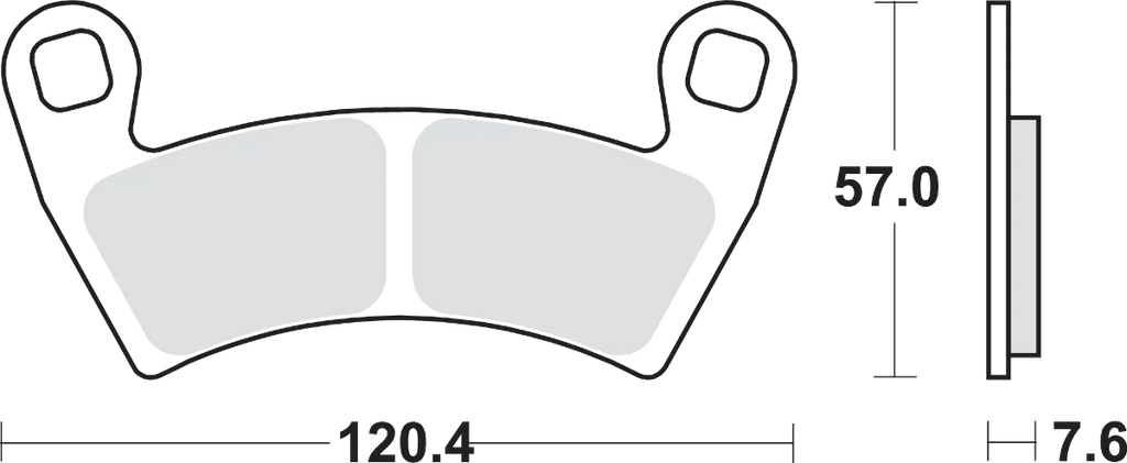 SBS Off-Road Sintered Brake Pads - Polaris - Side View