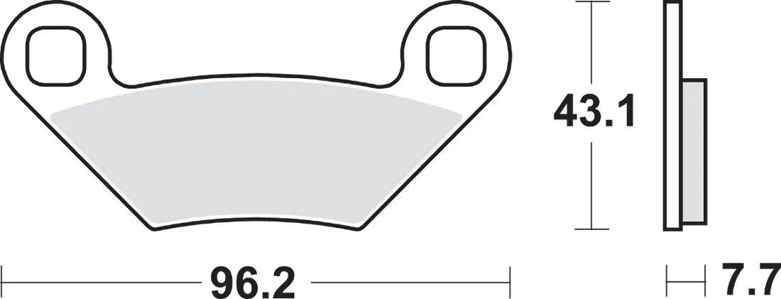 SBS Off-Road Sintered Brake Pads - Sportsman - Side View