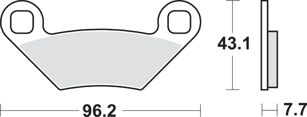 SBS Off-Road Sintered Brake Pads - Sportsman - Side View