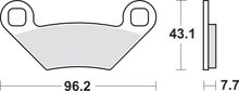 Load image into Gallery viewer, SBS Off-Road Sintered Brake Pads - Sportsman - Side View
