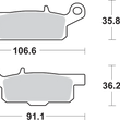 Load image into Gallery viewer, SBS Off-Road Sintered Brake Pads - YFM - Side View