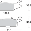Load image into Gallery viewer, SBS Off-Road Sintered Brake Pads - YFM - Side View