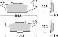 Load image into Gallery viewer, SBS Off-Road Sintered Brake Pads - YFM - Side View