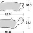 Load image into Gallery viewer, SBS Off-Road Sintered Brake Pads - YZ - Side View