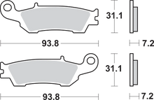 Load image into Gallery viewer, SBS Off-Road Sintered Brake Pads - YZ - Side View