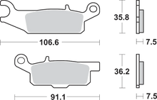 Load image into Gallery viewer, SBS Off-Road Sintered Brake Pads - Yamaha - Side View