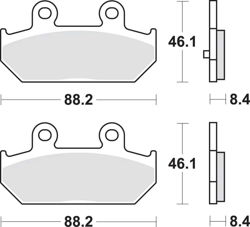 SBS Scooter Brake Pads - Burgman - Side View