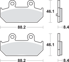 Load image into Gallery viewer, SBS Scooter Brake Pads - Burgman - Side View
