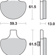 Load image into Gallery viewer, SBS Sintered Brake Pads - Harley-Davidson - Side View