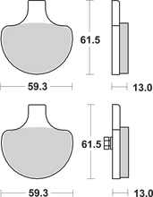 Load image into Gallery viewer, SBS Sintered Brake Pads - Harley-Davidson - Side View