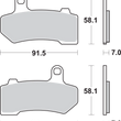 Load image into Gallery viewer, SBS Sintered Brake Pads - Harley-Davidson - Side View