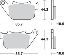 Load image into Gallery viewer, SBS Street Excel Brake Pads - Sportster - Side View
