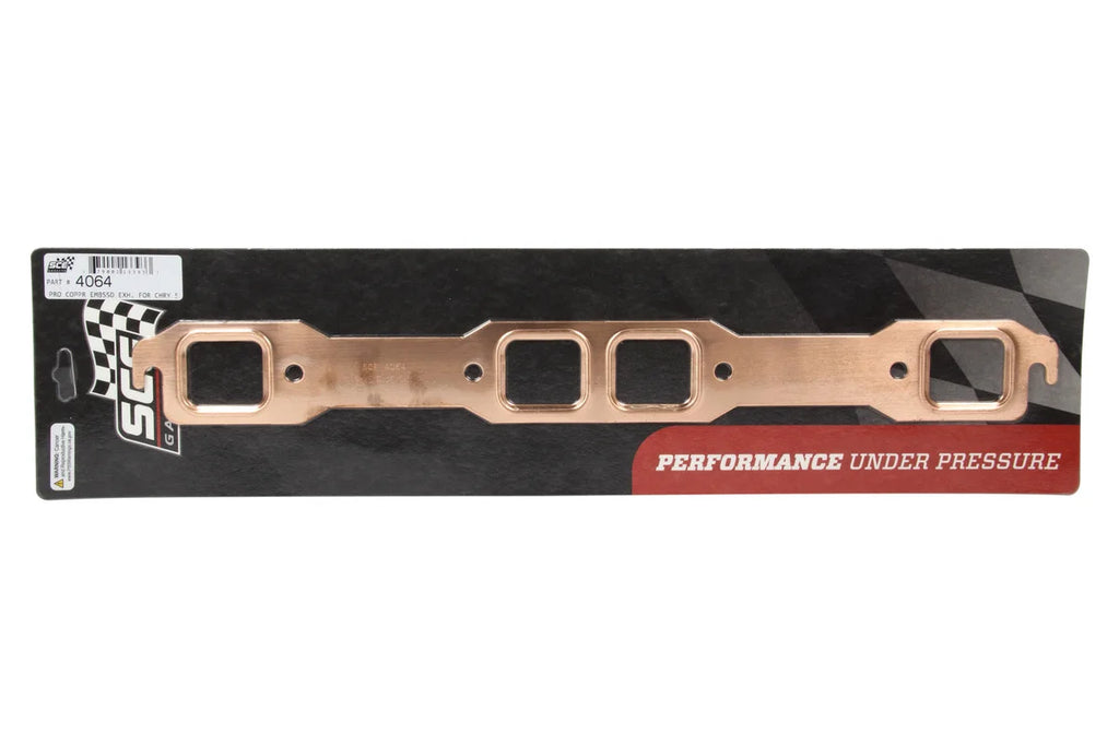 SCE Gaskets 1.7 x 1.500 Copper Embossed Exh Gskt 4064 fits Mopar BB