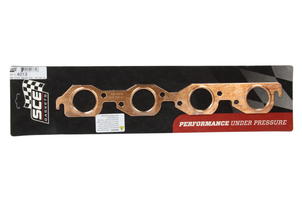 SCE Gaskets 1.875 Dia. Copper Embossed Exhaust Gasket 4013 fits BBC