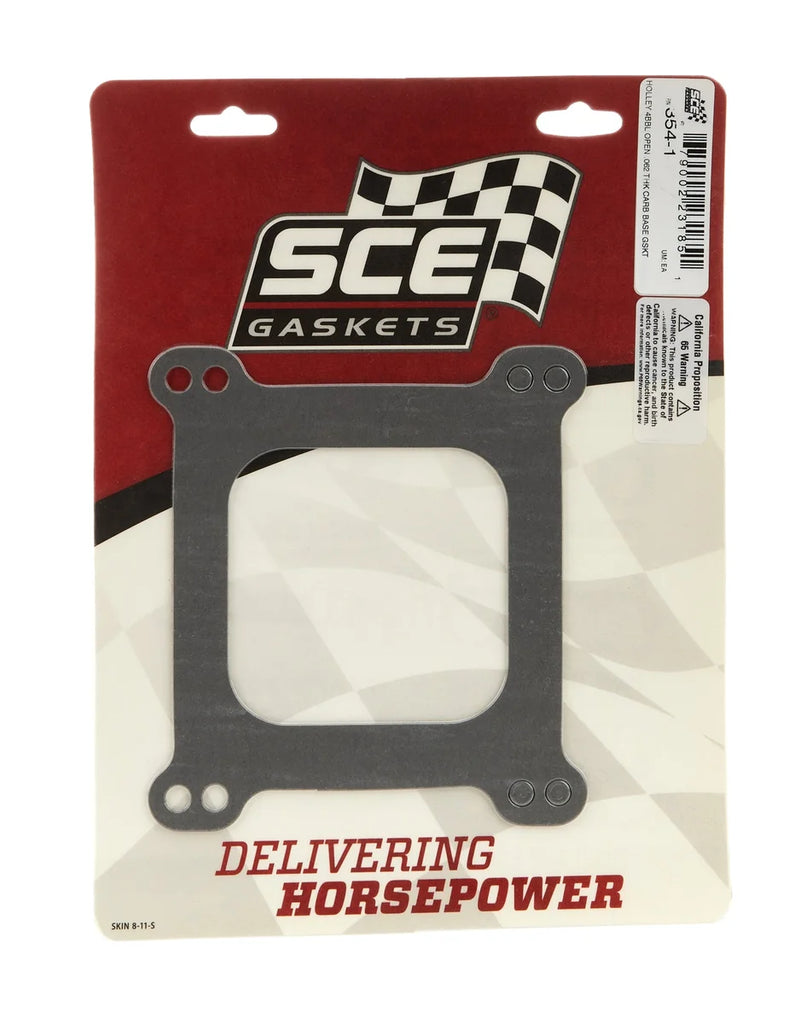 SCE Gaskets Carb Gasket - Holley 4BBL Open .062 Thick 354-1