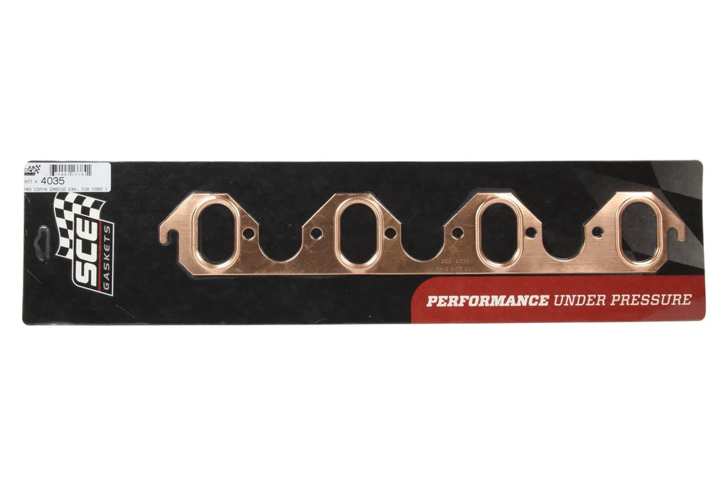 SCE Gaskets Oval Copper Embossed Exhaust Gasket 4035 fits Ford 429 / 460