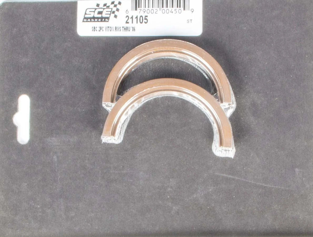 SCE Gaskets Rear Main Seal - 2-Piece Viton 21105 fits SBC