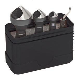 SHAVIV Countersink Zero Flute 3pc Set + 1 Deburr Bit 90098
