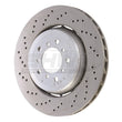 Load image into Gallery viewer, SHW 05-06 BMW M3 3.2L Left Front Cross-Drilled Lightweight Brake Rotor (34112282445) - Main Product View