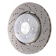 Load image into Gallery viewer, SHW 05-06 BMW M3 3.2L Right Front Cross-Drilled Lightweight Brake Rotor (34112282446) - Main Product View