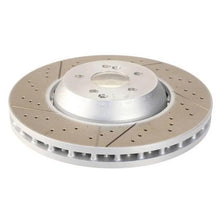Load image into Gallery viewer, SHW 05-17 Subaru WRX STi 2.5L Front Drilled-Slotted Lightweight Brake Rotor (26300FE070) - Side View