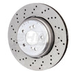 Load image into Gallery viewer, SHW 08-13 BMW M3 4.0L Left Rear Cross-Drilled Lightweight Brake Rotor (34212283803) - Main Product View