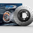 Load image into Gallery viewer, SHW 08-13 BMW M3 4.0L Right Front Cross-Drilled Lightweight Brake Rotor (34112283802) - Side View