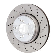 Load image into Gallery viewer, SHW 08-13 BMW M3 4.0L Right Rear Cross-Drilled Lightweight Brake Rotor (34212283804) - Main Product View