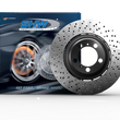 Load image into Gallery viewer, SHW 08-14 Mercedes-Benz CL63 AMG Front Dimpled Lightweight Brake Rotor (2214211312-64) - Main Product View
