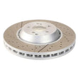 Load image into Gallery viewer, SHW 11-15 Mercedes-Benz C63 AMG 6.3L Front Drilled-Slotted Lightweight Brake Rotor (2124210512) - Side View