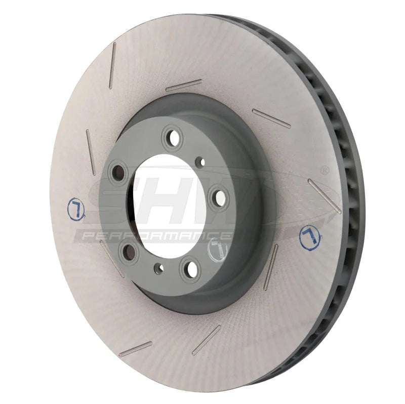 SHW 11-16 Porsche Panamera 4 3.6L w/o Ceramics Left Front Slotted Monobloc Brake Rotor (298615301B) - Main Product View