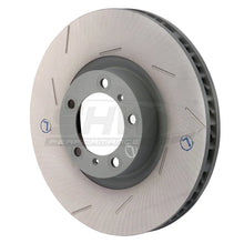 Load image into Gallery viewer, SHW 11-16 Porsche Panamera 4 3.6L w/o Ceramics Left Front Slotted Monobloc Brake Rotor (298615301B) - Main Product View
