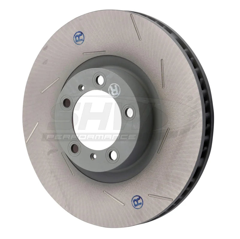 SHW 11-16 Porsche Panamera 4 3.6L w/o Ceramics Right Front Slotted Monobloc Brake Rotor (298615302B) - Main Product View