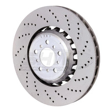 Load image into Gallery viewer, SHW 13-16 BMW M5 4.4L Right Front Cross-Drilled Lightweight Brake Rotor (34112284102) - Main Product View