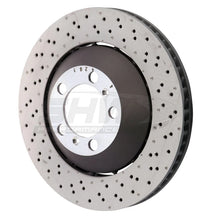 Load image into Gallery viewer, SHW 14-19 Porsche 911 GT3 4.0L w/o Ceramic Brake Right Front Drill-Dimp LW Brake Rotor (99135140681) - Main Product View