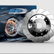 Load image into Gallery viewer, SHW 14-20 Audi R8 5.2L (Excl Ceramic Brake) Front Drilled-Dimpled LW Wavy Brake Rotor (4S0615301B) - Main Product View