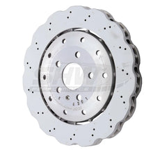 Load image into Gallery viewer, SHW 14-20 Audi R8 5.2L (Excl Ceramic Brake) Rear Drill-Dimp Lightweight Wavy Brake Rotor(4S0615601B) - Side View