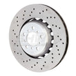 Load image into Gallery viewer, SHW 15-18 BMW M3 3.0L Left Front Cross-Drilled Lightweight Brake Rotor (34112284809) - Main Product View