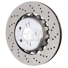 Load image into Gallery viewer, SHW 15-18 BMW M3 3.0L Right Rear Cross-Drilled Lightweight Brake Rotor (34212284812) - Main Product View