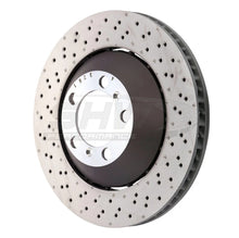 Load image into Gallery viewer, SHW 16-19 Porsche 911 GT3 RS w/o Ceramics Left Frt Drill-Dimp Lightweight Brake Rotor (99135140581) - Main Product View