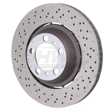 Load image into Gallery viewer, SHW 18-19 Porsche 911 GT3 4.0L w/o Ceramics Left Rear Drill-Dimp LW Brake Rotor (99135240780) - Main Product View