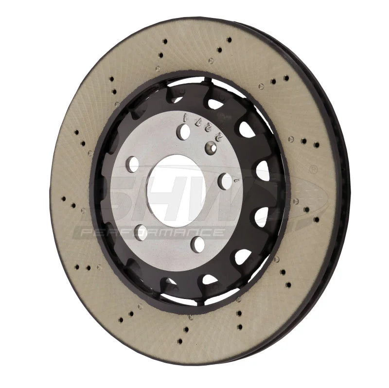 SHW 18-20 Audi RS5 2.9L (Excl Ceramic Brakes) Rear Smooth Lightweight Brake Rotor (8W0615601G) - Side View