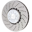 Load image into Gallery viewer, SHW 18-21 BMW M5 4.4L Left Front Cross-Drilled Lightweight Brake Rotor (34117991101) - Main Product View